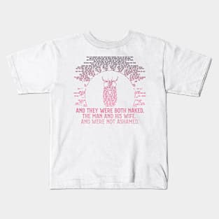 Morningstar: No Shame Biblical Design (crimson twilight) Kids T-Shirt